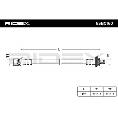 Przewód hamulcowy elast RIDEX 83B0160 83B0160 - foto 4